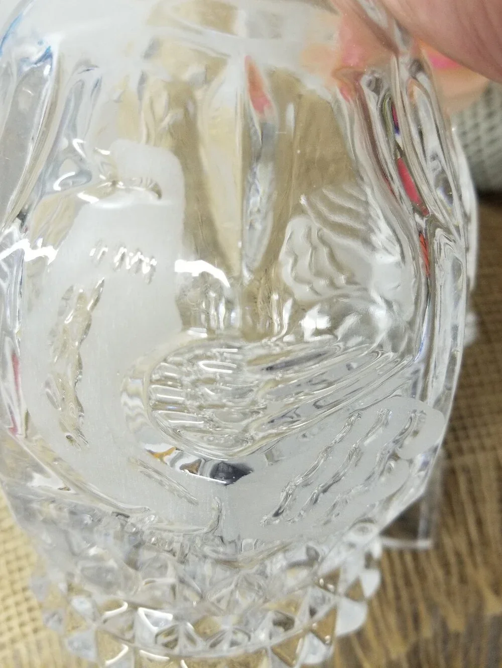 Vintage D' Adriana Las Aves Crystal Decanter